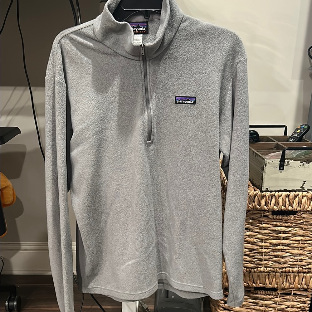Patagonia Gray Zip Up Sweater